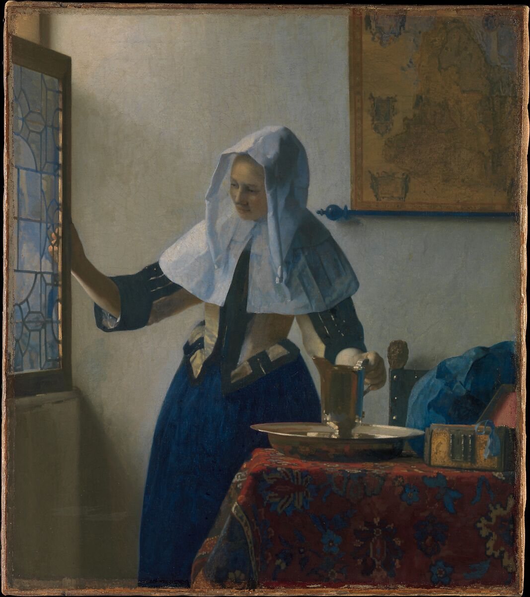 Young Woman with a Water Pitcher — Johannes Vermeer