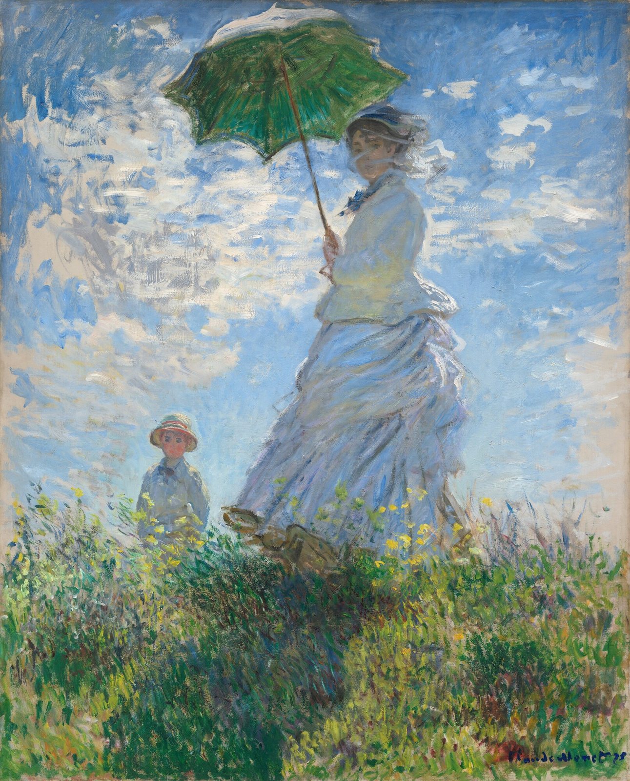 Woman with a Parasol – Madame Monet and Her Son — Claude Monet