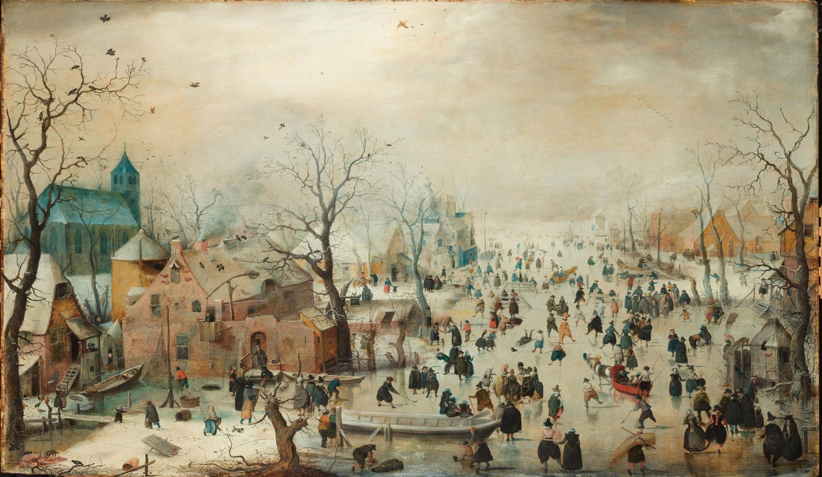 Winter Landscape with Ice Skaters — Hendrick Avercamp