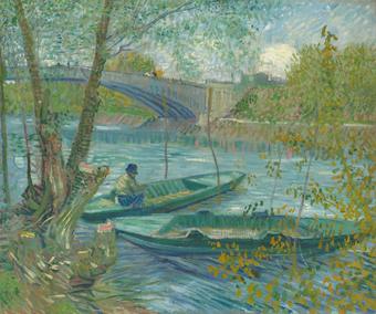 Fishing in Spring, the Pont de Clichy (Asnières)